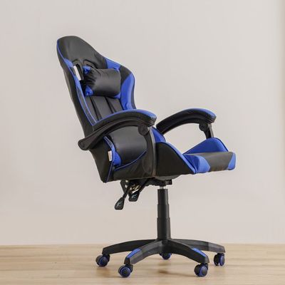 Lisbon High Back Gaming Chair - Black/Blue - With 2-Year Warranty