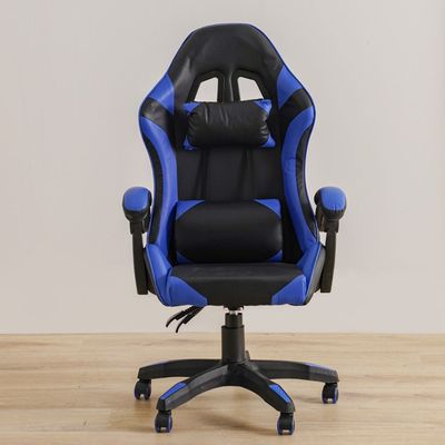 Lisbon High Back Gaming Chair - Black/Blue - With 2-Year Warranty