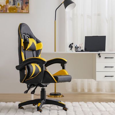 Lisbon High Back Gaming Chair - Black/Yellow - With 2-Year Warranty