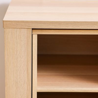 Guyana Desk with 2 Doors & Shelves - Oak - With 2-Year Warranty