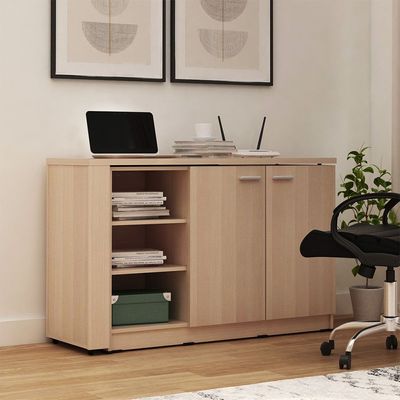 Guyana  Desk W/ 2 Door & Shelves  - Oak