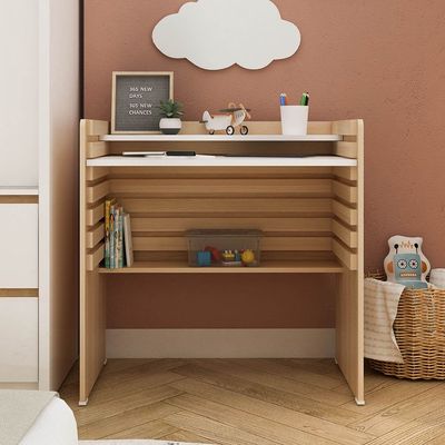 Guyana Study  Desk W/ Adjustable Table  Shelves  -Oak