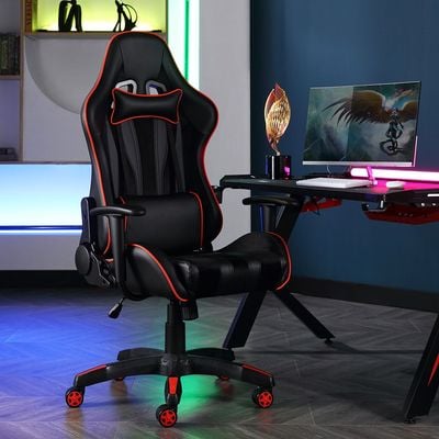 Rays High Back Gaming Chair - Black / Red