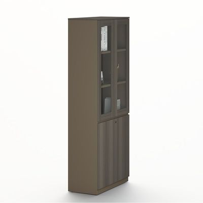 Eupen 4-Door Book Case - Grey - With 5-Year Warranty