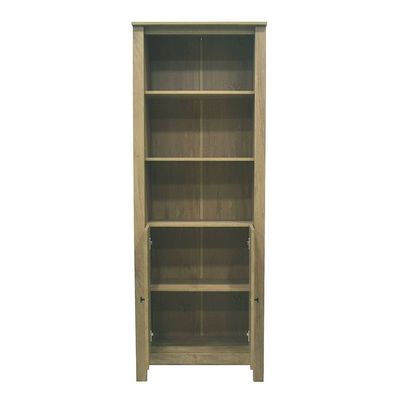 Athens 2Door Book Case W/Open Shelves-Light Oak