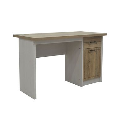 Swann 1Door & 1Drawer Study Desk-Summer Oak+Pearl White