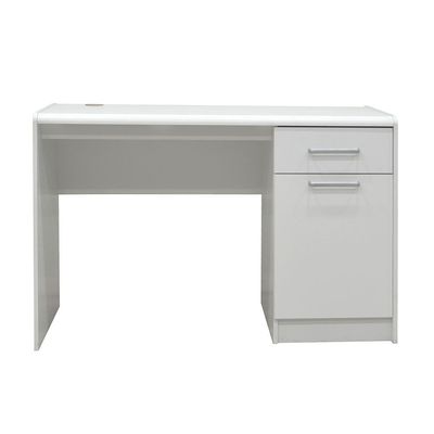 Supreme 1-Door & 1-Drawer Study Desk - White - With 2-Year Warranty