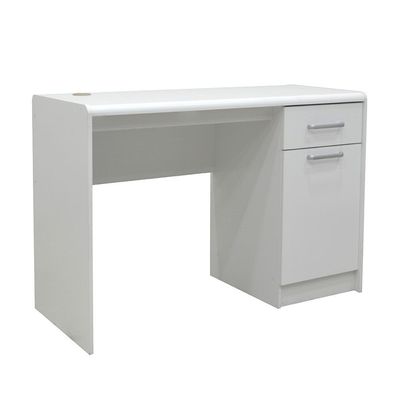 Supreme 1-Door & 1-Drawer Study Desk - White - With 2-Year Warranty
