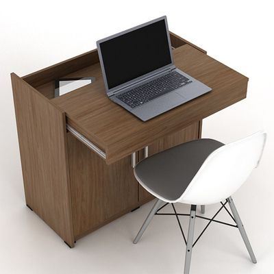 Ovela 2 Door Study desk w/ Pull-out top table  - Walnut