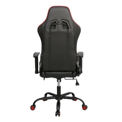 Belanda Gaming Chair W/ Footrest - Black/Red