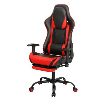 Belanda Gaming Chair W/ Footrest - Black/Red
