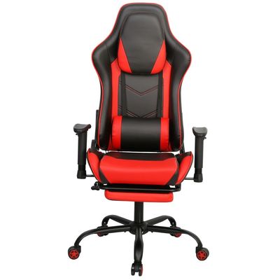 Belanda Gaming Chair W/ Footrest - Black/Red