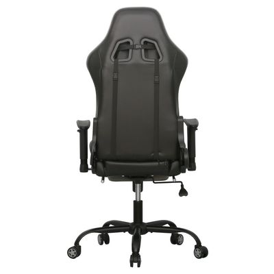 Belanda Gaming Chair W/ Footrest - Black/Grey