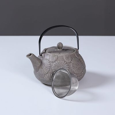 Moods Ceramic Teapot 1100 Ml - Grey Sand - 9393