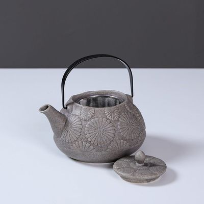 Moods Ceramic Teapot 1100 Ml - Grey Sand - 9393