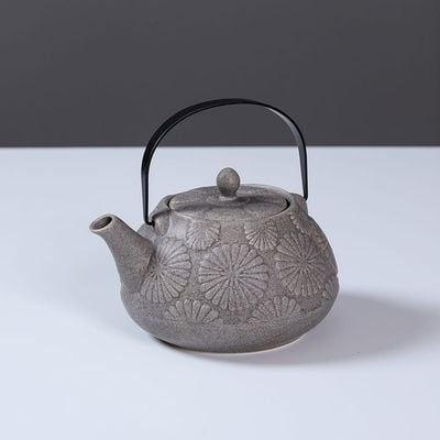 Moods Ceramic Teapot 1100 Ml - Grey Sand - 9393