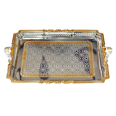 Tray Siliver And Gold - Stainless Steel