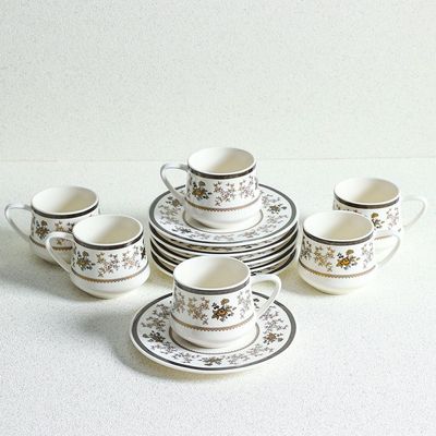 Orchid 12Pcs 220Ml Rfl Cup & Saucer Set