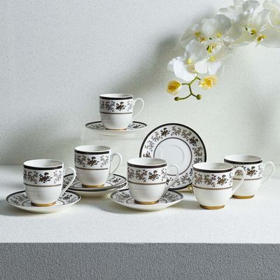 Orchid 12Pcs 220Ml Rfl Cup & Saucer Set-12CS-1953