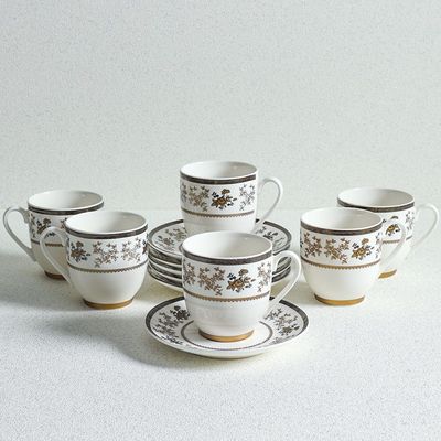 Orchid 12Pcs 220Ml Rfl Cup & Saucer Set-12CS-1953