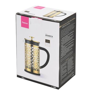 Fissman Borosilicate Glass French Press Coffee Maker Arabica 1000ml