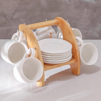 Princess 13-Piece Porcelain Tea Set with Saucer