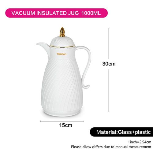Fissman Vacuum Insulated Flask 1000 ml - White