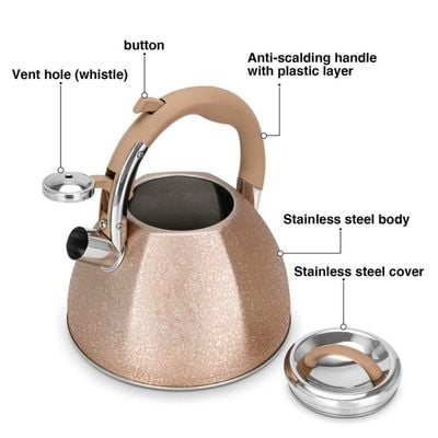 Fissman Whistling Kettle Goldy 3.0 Ltr