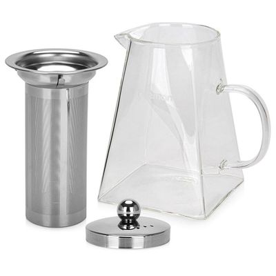 Fissman Tea Pot 950 Ml With Stainless Steel Filter (Borosilicate Glass)