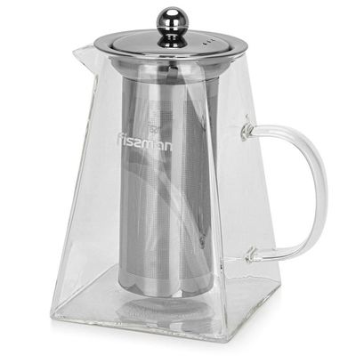 Fissman Tea Pot 950 Ml With Stainless Steel Filter (Borosilicate Glass)