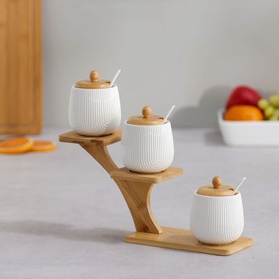 Princess 4-Piece Porcelain Condiment Set 32.8 x 9.5 x 11.5 Cm 350 Ml 