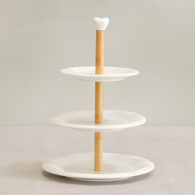 Princess 3-Tier Porcelain Cake Stand 25.5 x 25.5 x 32.5 Cm 