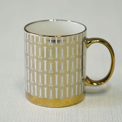 Danube Essential 2-Piece New Bone China Mug Set Gold 340ml 