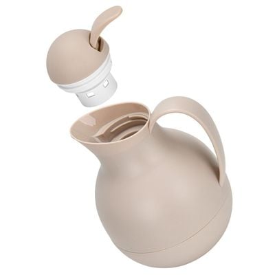 FISSMAN Vacuum insulated Flask 1000 ml MOCHA CREAM (White Glass Asbestos Free)