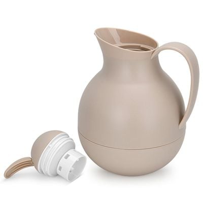 FISSMAN Vacuum insulated Flask 1000 ml MOCHA CREAM (White Glass Asbestos Free)