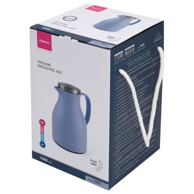 FISSMAN Vacuum insulated Flask 1000 ml VIOLET (Pink glass liner)