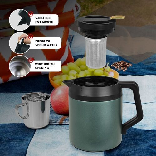 Luscious Stainless Steel Vacuum Flask with Tea Filter - 1500 ml