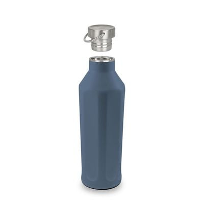 Luscious Double Wall Stainless Steel Vacuum Sports Bottle - Dark Blue - 600 ml