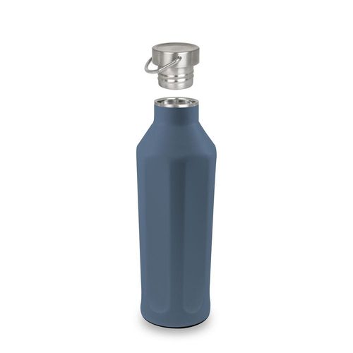 Luscious Double Wall Stainless Steel Vacuum Sports Bottle - Dark Blue - 600 ml