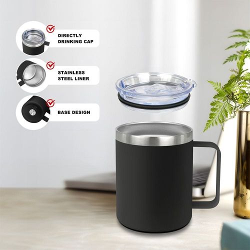 Luscious Stainless Steel Vacuum Mug With Bpa-Free Lid 360ml