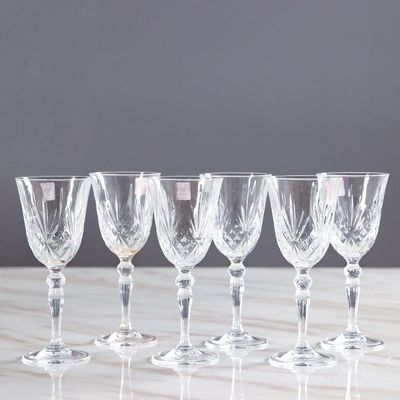 RCR Melodia 6-Piece Crystal Glass Goblet Set -21CI