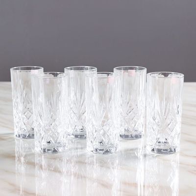 RCR Melodia 6-Piece Crystal Glass Hi Ball Tumbler Set - 35Cl