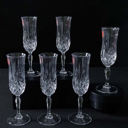 RCR Opera 6-Piece Crystal Glass Champagne Flute Set- 13Cl
