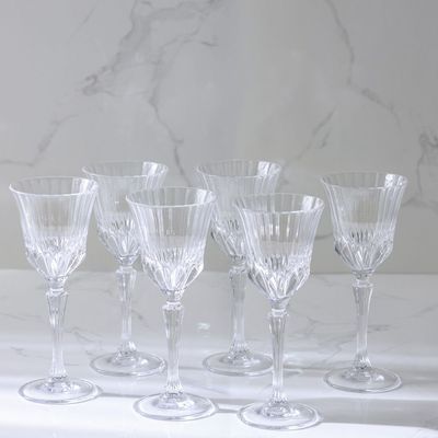 RCR Adagio 6-Piece Crystal Glass Wine Goblet Set -22CI