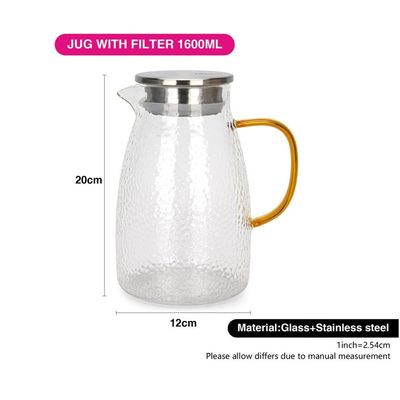 Fissman Jug 1600ml With Filter (Glass)