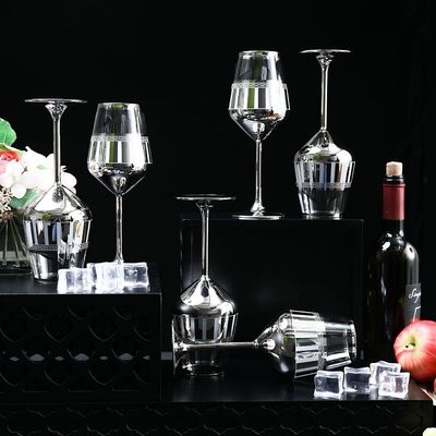 Allegra 6-Piece Premium Wine Glass Set Silver 350 ml