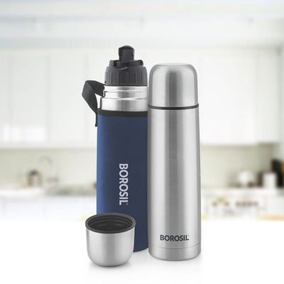 Borosil Vacuum Thermo Flask Blue 750ml 