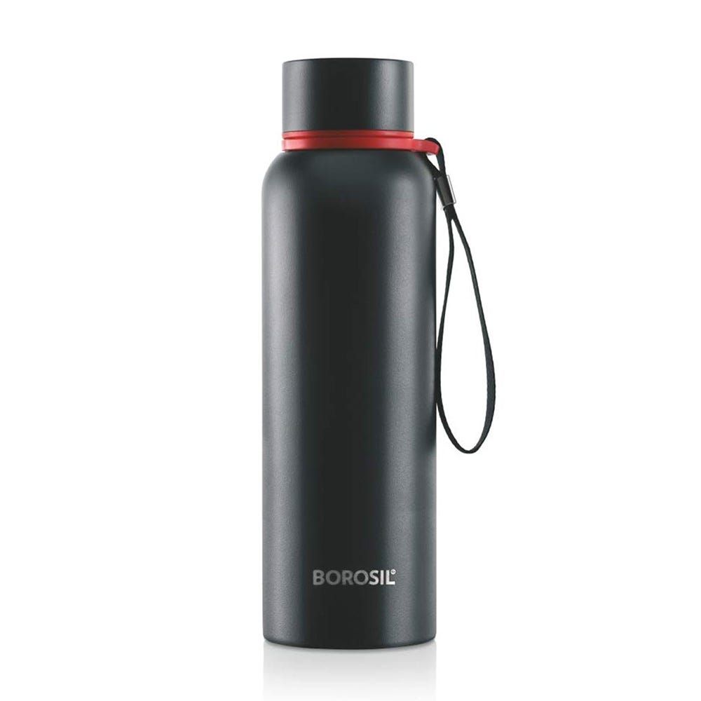 Buy Borosil Vacuum Trek Bottle Black 850ml Online Danube Home UAE