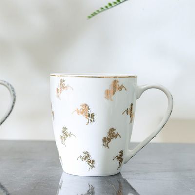 Danube Essential New Bone China Designed Mug Gold 360Ml