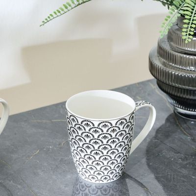 Danube Essential New Bone China Designed Mug Black 360Ml